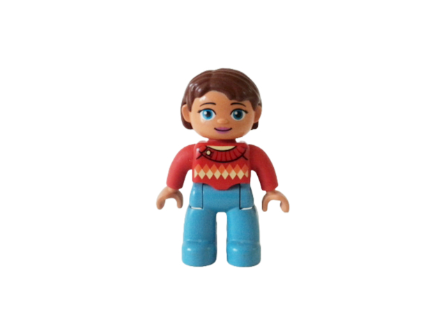 Lego_duplo_figurka_dospeli_zena_cervene_tricko_se_vzorem